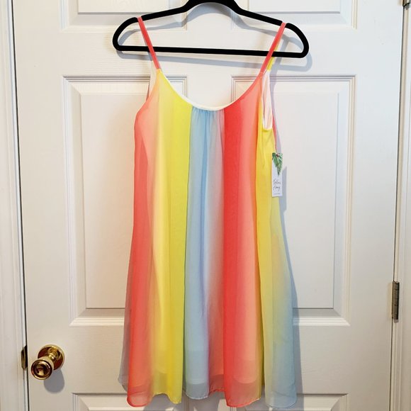 Red Dress Boutique Dresses & Skirts - NWT Palms Away Rainbow Dress